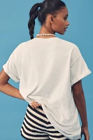 By Anthropologie Strawberry Graphic Short Sleeve Tee