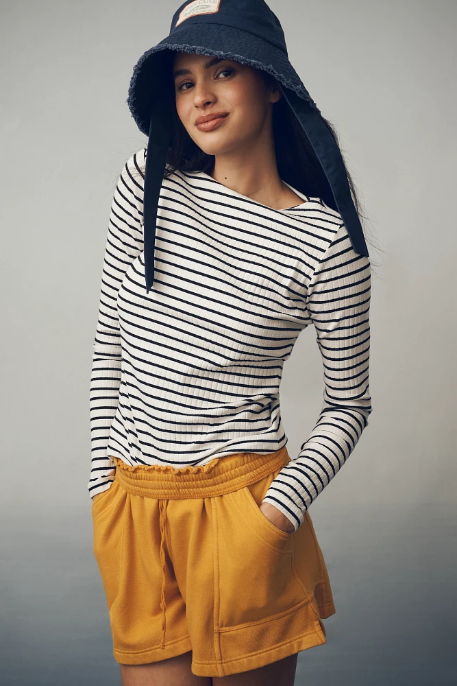 Sanctuary Long-Sleeve Boat-Neck Top