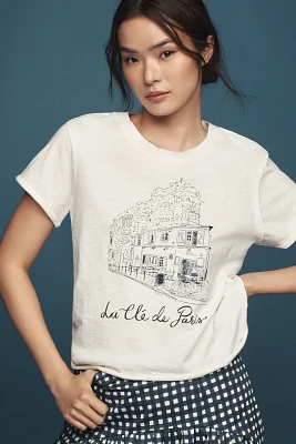 Laura Cruse x Anthropologie Paris Café Graphic Tee