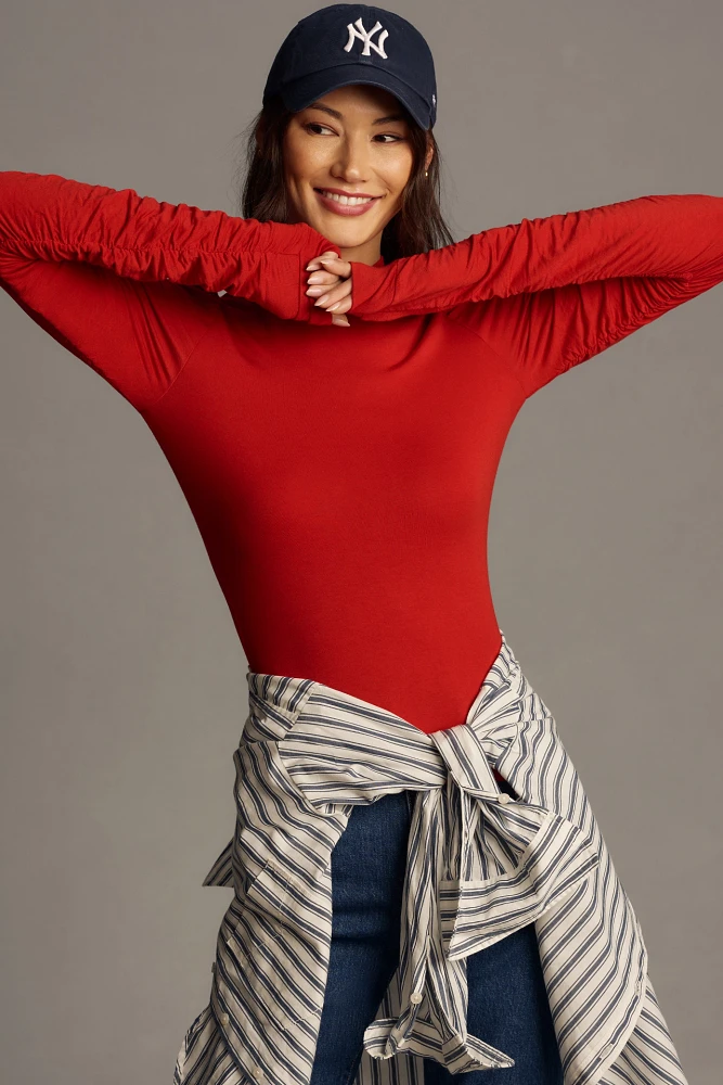 Walter Baker Chaya Long-Sleeve Ruched Top
