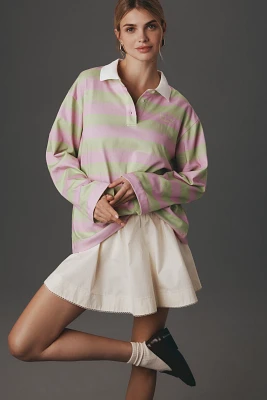 Baum und Pferdgarten Jeanne Long-Sleeve Striped Polo Top