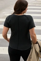 Pilcro Rolled-Sleeve Raglan Tee