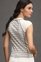 Pilcro Top-Stitch Shrunken Ringer Tee