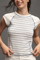 Pilcro Top-Stitch Shrunken Ringer Tee