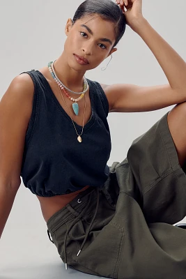 Pilcro V-Neck Bubble Muscle Tank