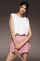 By Anthropologie Crop Bubble-Hem Tank Top
