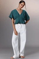 By Anthropologie Dolman-Sleeve Pleated V-Neck Top