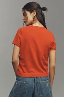 The Juliet Cotton Cashmere Short-Sleeve Crew-Neck Cardigan Sweater