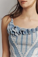 Pilcro Cotton Knit Ruffled Tank Top