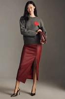 English Factory Heart Icon Long-Sleeve Crew-Neck Sweater