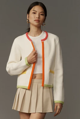 English Factory Colorblock Cardigan Sweater