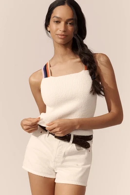 Pilcro Square-Neck Racer-Back Sweater Tank