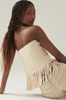 Endless Rose Fringe Tube Top Sweater