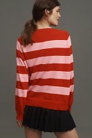FRNCH x Anthropologie Long-Sleeve Crew-Neck Striped Sweater