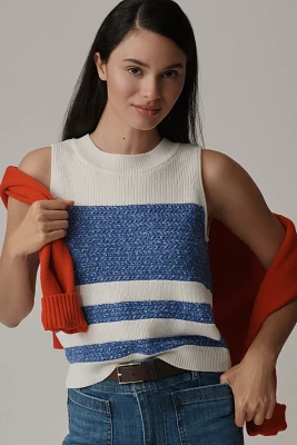 Central Park West Crew-Neck Striped Sweater Tank