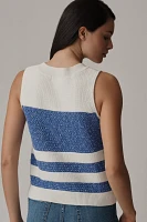 Central Park West Crew-Neck Striped Sweater Tank