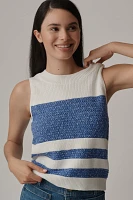 Central Park West Crew-Neck Striped Sweater Tank