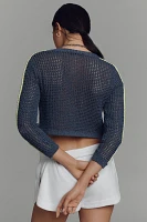 Central Park West Open-Knit Cardigan Sweater