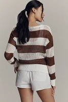 Sanctuary Crew-Neck Open-Knit Sweater