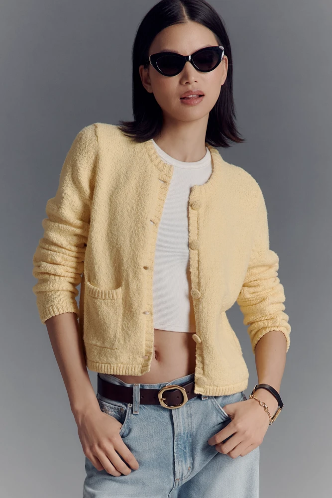 Michael Stars Opaline Crew-Neck Cardigan Sweater