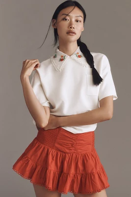 Essentiel Antwerp Embroidered Collar Blouse