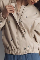 Avec Les Filles Embroidered Bomber Jacket