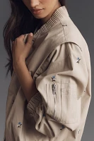 Avec Les Filles Embroidered Bomber Jacket