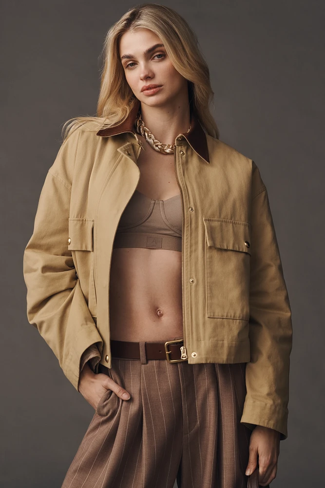 rag & bone Nonie Crop Cotton Twill Jacket