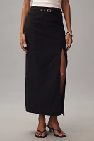 By Anthropologie Belted Column Maxi Skirt: Magic Fabric Edition