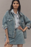 Pilcro Jacquard Denim Mini Skirt