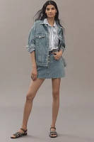Pilcro Jacquard Denim Mini Skirt