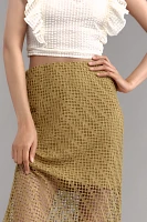 The Tilda Maxi Slip Skirt: Sheer Overlay Edition