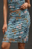 Maeve Printed Mesh Knee-Length Skirt