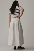 By Anthropologie Paneled Waist Maxi Skirt