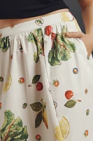 The Jacie Poplin Printed Midi Skirt by Maeve