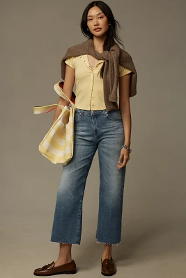 AG Saige High-Rise Crop Wide-Leg Jeans