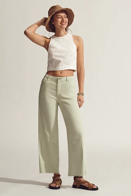 AG Saige Mid-Rise Crop Wide-Leg Jeans