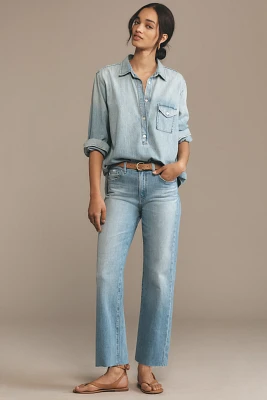 AG Brinley Mid-Rise Crop Straight-Leg Jeans