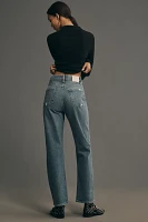 PAIGE Sawyer High-Rise Crop Straight-Leg Jeans