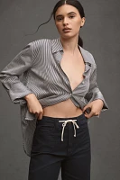PAIGE Ari Tie-Waist High-Rise Wide-Leg Jeans