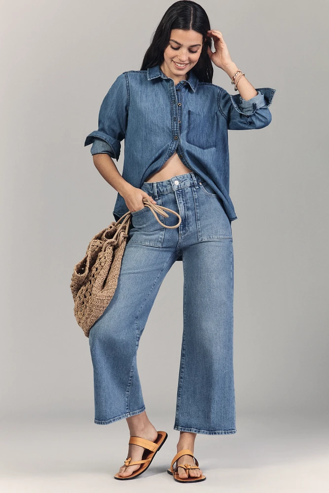 PAIGE Anessa High-Rise Crop Wide-Leg Jeans