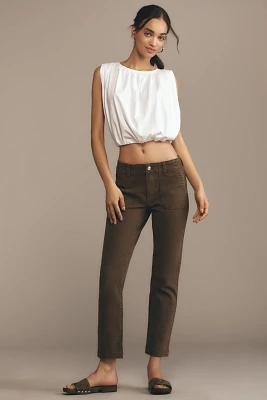 PAIGE Mayslie Mid-Rise Straight-Leg Jeans