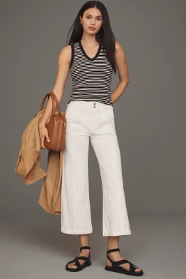 PAIGE Brooklyn High-Rise Crop Wide-Leg Jeans