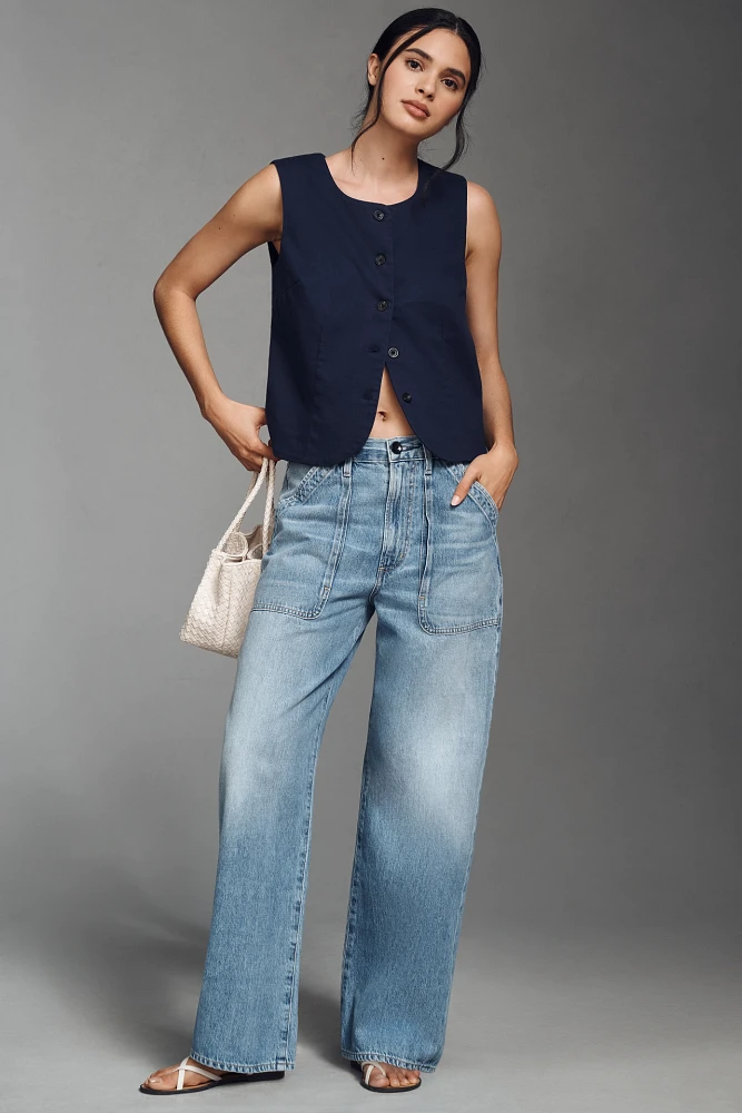 Citizens of Humanity Ayla Cargo High-Rise Wide-Leg Jeans