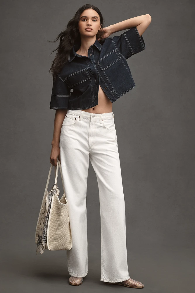 AGOLDE Low Curve Low-Rise Tapered Jeans