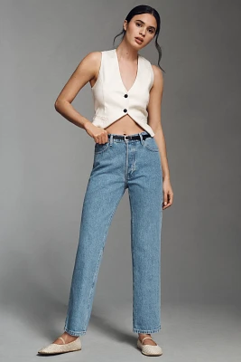 NSF Owen Mid-Rise Slouch Straight-Leg Jeans