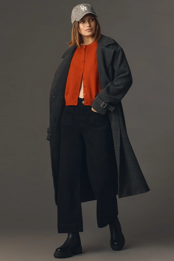 The Colette High-Rise Crop Wide-Leg Jeans by Maeve