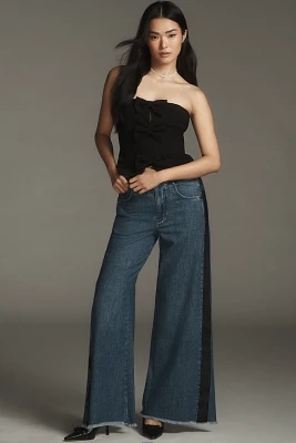 The Adi Tuxedo Mid-Rise Flare Jeans by Pilcro