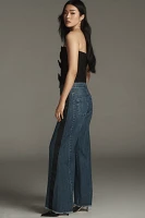 The Adi Tuxedo Mid-Rise Flare Jeans by Pilcro