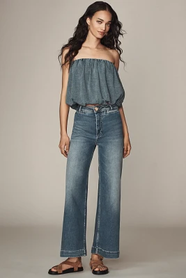 The Ettie High-Rise Full-Length Wide-Leg Jeans by Maeve